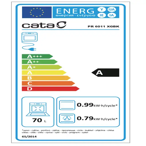 Horno 70 L Gris 07001006 CATA