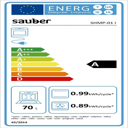 Horno 70 L Negro 8436570103131 SAUBER