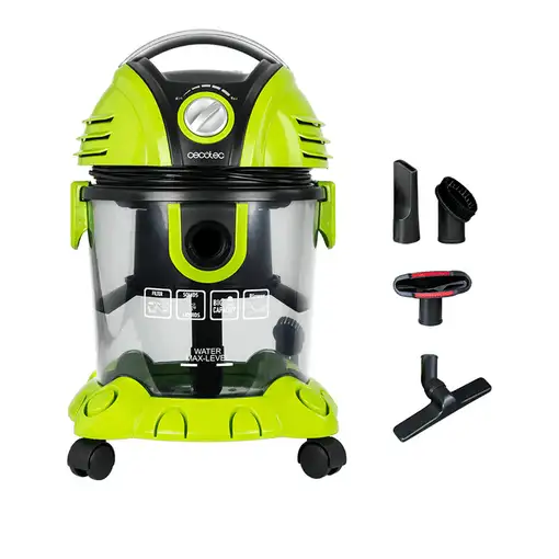 Cecotec Wet&Dry T 15 L Aspiradora de tambor Seca y húmeda 1200 W Sin bolsa