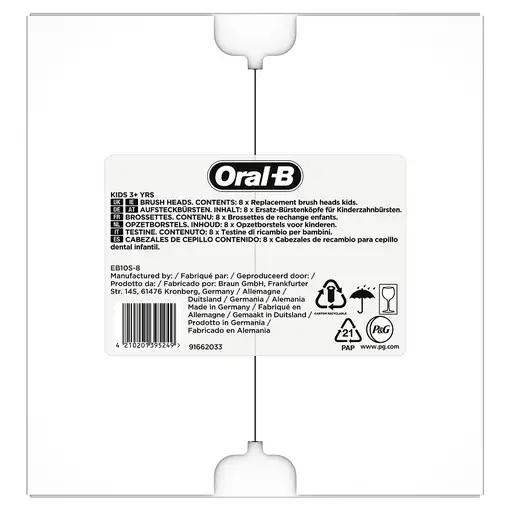 Oral-B Kids 81748450 cepillo de cabello 8 pieza(s) Multicolor