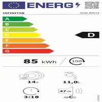 Lavavajillas 598 mm 14 place settings 0000091403 INFINITON Lavavajillas 598 mm 14 place settings 0000091403 INFINITON