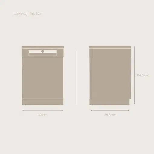 Lavavajillas inox 60 cm, 14 cubiertos, D5X EVVO