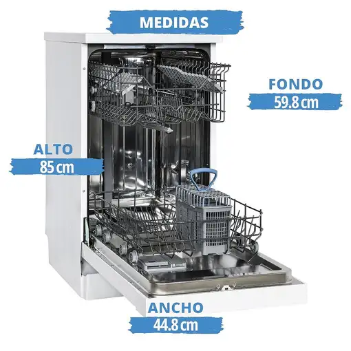 Lavavajillas 448 mm 10 place settings SERIE 1-DW453W V SAUBER