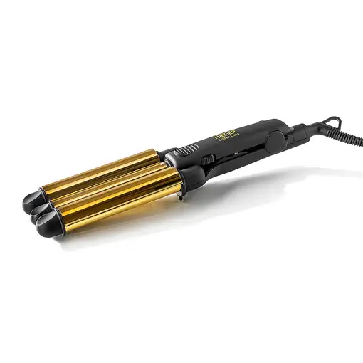 Haeger HR-45B.002A Utensilio de peinado Rizador de pelo Caliente Negro, Oro 45 W