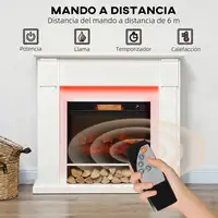 Chimenea Eléctrica Empotrable con Efecto de Llama 3D Tira de Luz LED HOMCOM Chimenea Eléctrica Empotrable con Efecto de Llama 3D Tira de Luz LED HOMCOM