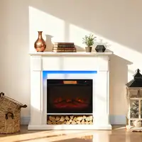 Chimenea Eléctrica Empotrable con Efecto de Llama 3D Tira de Luz LED HOMCOM Chimenea Eléctrica Empotrable con Efecto de Llama 3D Tira de Luz LED HOMCOM