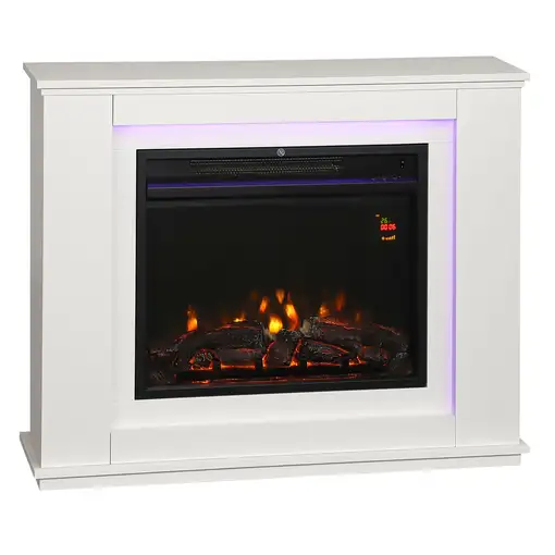 Chimenea Eléctrica con Efecto de Llama 12 Colores de Llama HOMCOM
