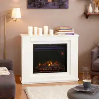 Chimenea Eléctrica con Efecto de Llama 12 Colores de Llama HOMCOM Chimenea Eléctrica con Efecto de Llama 12 Colores de Llama HOMCOM