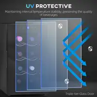 Vinoteca 8 Botellas Temperatura Ajustable 8-18℃ Negro HOMCOM Vinoteca 8 Botellas Temperatura Ajustable 8-18℃ Negro HOMCOM