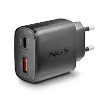 NGS ERA 45W BLACK:  Cargador GaN de pared con una salida USB-C (PD & PPS)