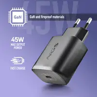 NGS BUD 45W-C: Adaptador de corriente de 45W con 1 salida USB-C (PD & PPS)