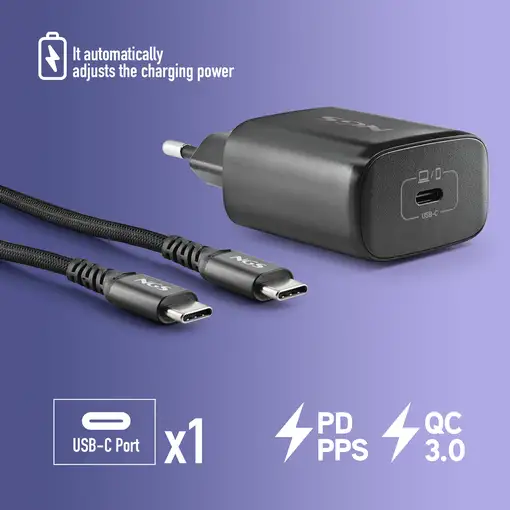NGS BUD 45W-C: Adaptador de corriente de 45W con 1 salida USB-C (PD & PPS)