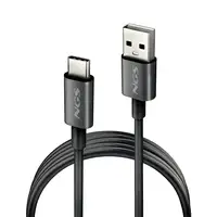 NGS ZYRO-AC BLACK:  Cable de carga USB-A a USB-C. 1m de largo.
