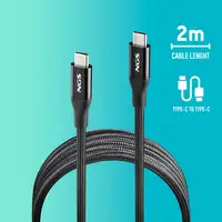 NGS KNOT 240W-2:  Cable USB C de 2m para carga rápida de dispositivos hasta 240W.
