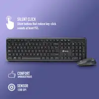 NGS HARMONY KIT: teclado y ratón inalámbricos.Layout Español. Botones silenciosos.