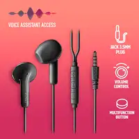 NGS CROSS FLIP BLACK: Auriculares de botón con micró y control de volumen.