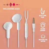 NGS CROSS FLIP WHITE: Auricular de botón con micró y control de volumen.