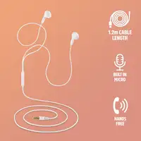 NGS CROSS FLIP WHITE: Auricular de botón con micró y control de volumen.