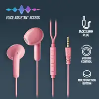 NGS CROSS FLIP PINK: Auriculares de botón con micró y control de volumen