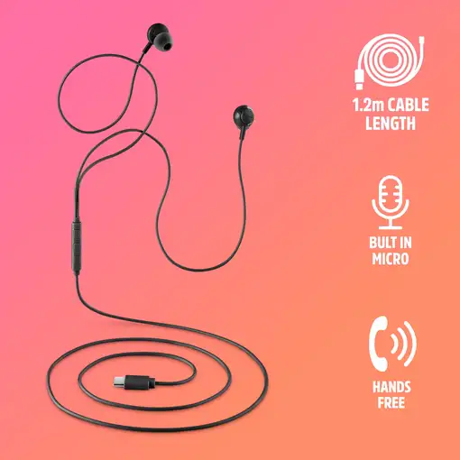NGS CROSS STEP BLACK: Auriculares de botón con micrófono y control de volumen.