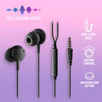 NGS CROSS DRIF BLACK: Auriculares de botón con micró y control de volumen.