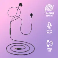 NGS CROSS DRIF BLACK: Auriculares de botón con micró y control de volumen.