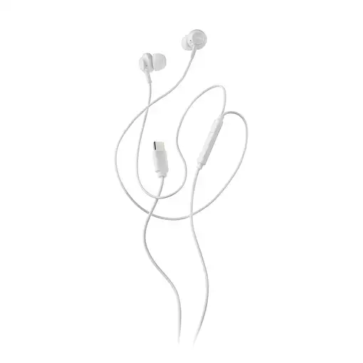 NGS CROSS STEP WHITE: Auriculares de botón con micrófono y control de volumen.