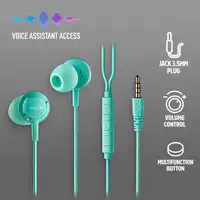 NGS CROSS FLIP MINT: Auricular de botón con micró y control de volumen.