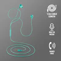 NGS CROSS FLIP MINT: Auricular de botón con micró y control de volumen.