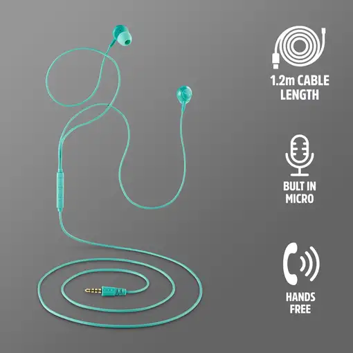 NGS CROSS FLIP MINT: Auricular de botón con micró y control de volumen.
