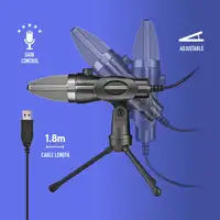 NGS MS120 USB: Micrófono USB con soporte de trípode. Ideal para PC o portátil. NGS MS120 USB: Micrófono USB con soporte de trípode. Ideal para PC o portátil.