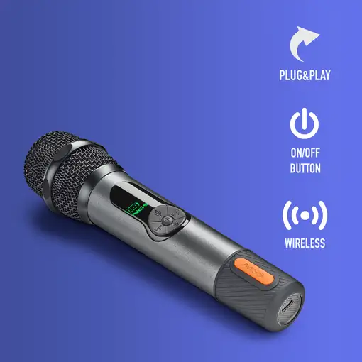 NGS Singer Star Duo: 2 X Micrófono Inalámbrico Dinámico 2,4GHz, Autonomía 30h.