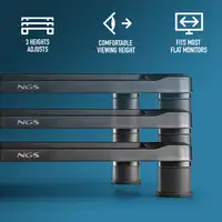 NGS SCREEN STAND: Soporte elevador para monitor de ordenador y portátil.