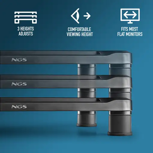 NGS SCREEN STAND: Soporte elevador para monitor de ordenador y portátil.