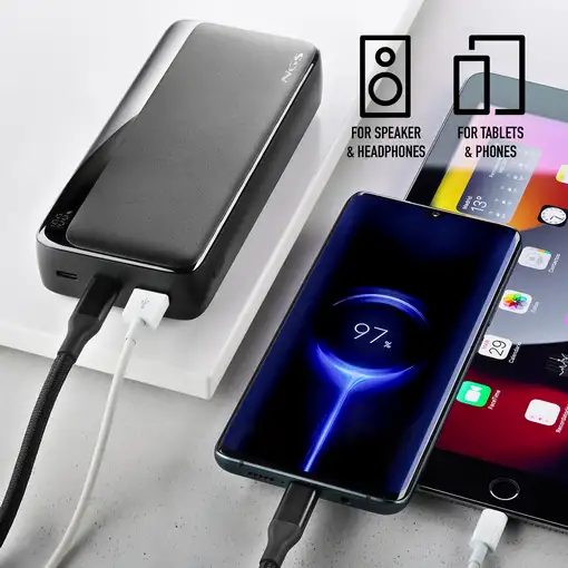 NGS QUIZ 20: Batería externa portátil de carga rápida de 22,5 W.