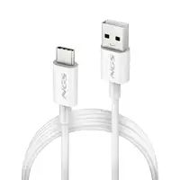 NGS ZYRO-AC WHITE:  Cable de carga USB-A a USB-C. 1m de largo. Potencia:15W.