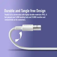 NGS ZYRO-AC WHITE:  Cable de carga USB-A a USB-C. 1m de largo. Potencia:15W.