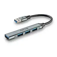 NGS IHUB4 MICRO: Hub de 4 puertos USB :1 x USB 3.2 Gen1 y 3 x USB 2.0. Aluminio.