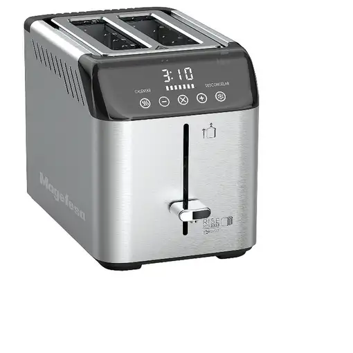 Magefesa Rise Digit 7 2 rebanada(s) 925 W Negro, Acero inoxidable