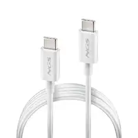NGS ZYRO 60W-1 WHITE: Cable de Carga Rápida de USB C a USB C de 1m de longitud.