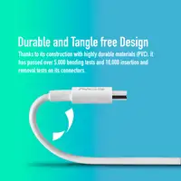 NGS ZYRO 60W-1 WHITE: Cable de Carga Rápida de USB C a USB C de 1m de longitud.