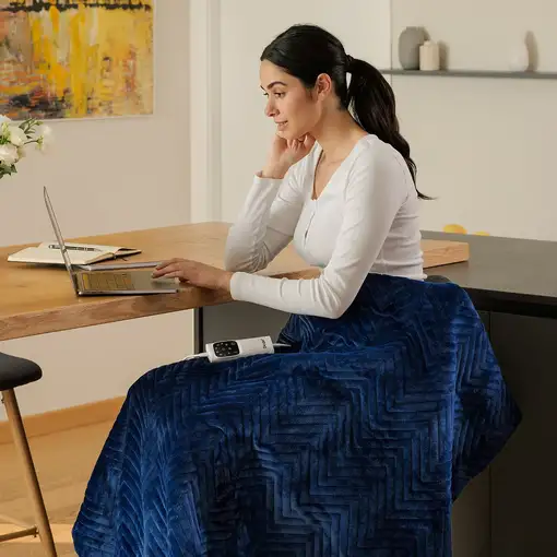 Manta eléctrica azul, 160x120 cm, Relax Suave Armonía DAGA