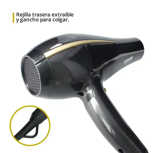 Secador de pelo negro TMHD126 TM ELECTRON