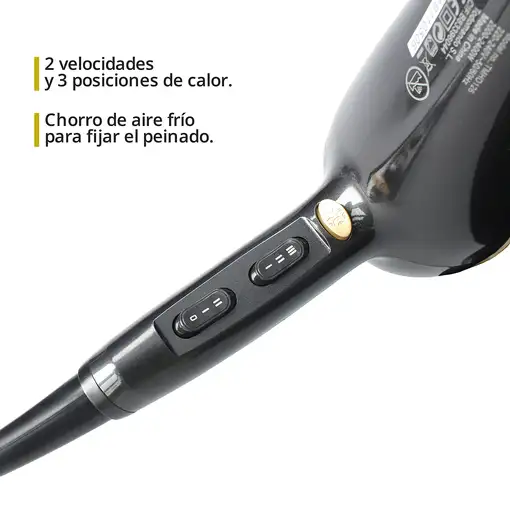 Secador de pelo negro TMHD126 TM ELECTRON