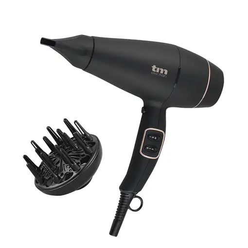 Secador de pelo negro TMHD134 TM ELECTRON Secador de pelo negro TMHD134 TM ELECTRON