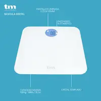 TM Electron TMPBS030 báscula de baño Plaza Blanco Báscula personal electrónica TM Electron TMPBS030 báscula de baño Plaza Blanco Báscula personal electrónica