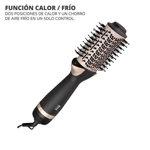 TM Electron TMHD102 Utensilio de peinado Cepillo de aire caliente Caliente Negro,