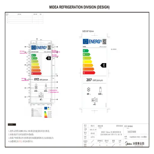Nevera y congelador Independiente 294 L Acero inoxidable 924271330 EDESA