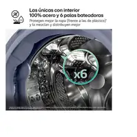 Lavadora carga frontal 9 kg 1400 RPM Gris F4X7009TBB.AEBQPWE.EEES.ES.C LG