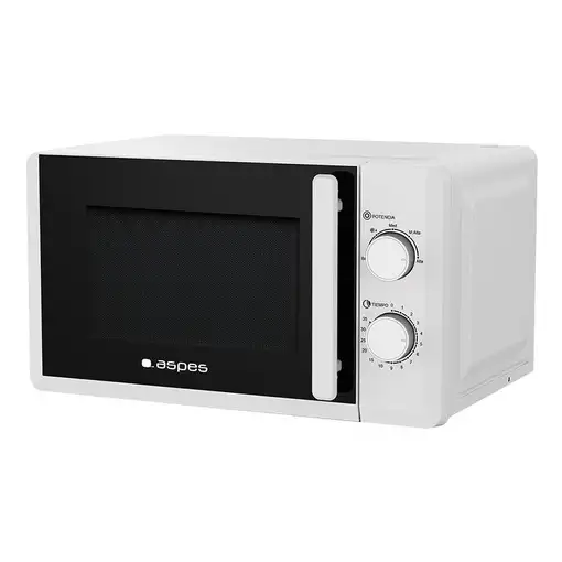 Aspes AMWC2700 microondas Negro, Blanco Solo microondas Encimera 20 L 700 W